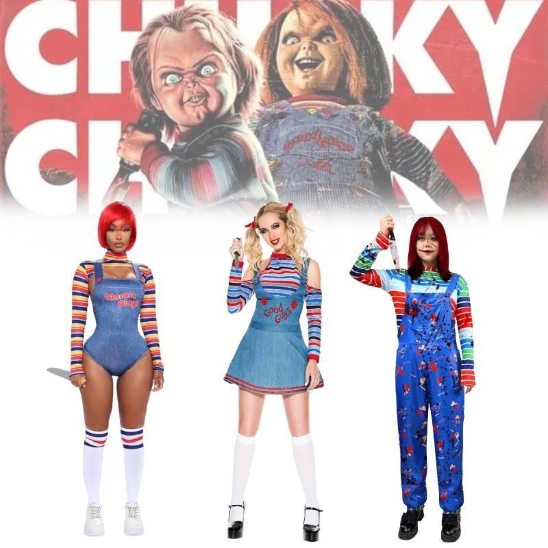Childs Play Cosplay Costume With Polyester Fabric For Women Stage Performance