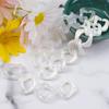 Iridescent Acrylic Square Chain Jump Ring Phone Case Accessory