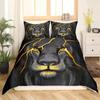 3PCS Single-sided Printed Quilt Cover Lion Animals Printed Bedding Sets Comfortable Bedspreads Comforter Duvet Birthday Gift