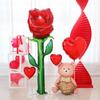 1pc Large Red Rose Foil Balloons - Wedding, Birthday & Anniversary Decor, Mother's Day Gift, Flower Shape for Party Events