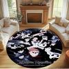 Jujutsu Kaisen Print Round Rug, Washable Floor Carpet, For Entryway Dorm Laundry Room Office Study, Home Decor Birthday Christmas Gift