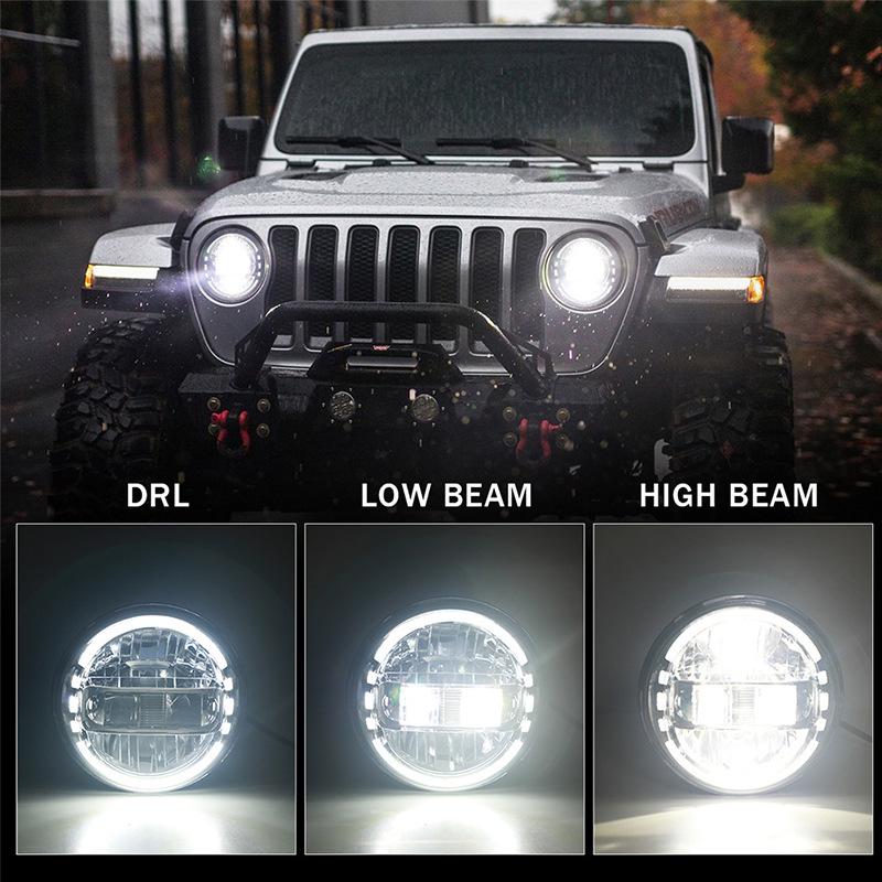 7" Wrangler JK LED King Kong Front Headlight for Jeep