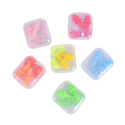 Shower Ear Plugs Diving Surf Silicone Ear Plugs Nasal Clip Earplugs with Rope Swim Ear Plugs