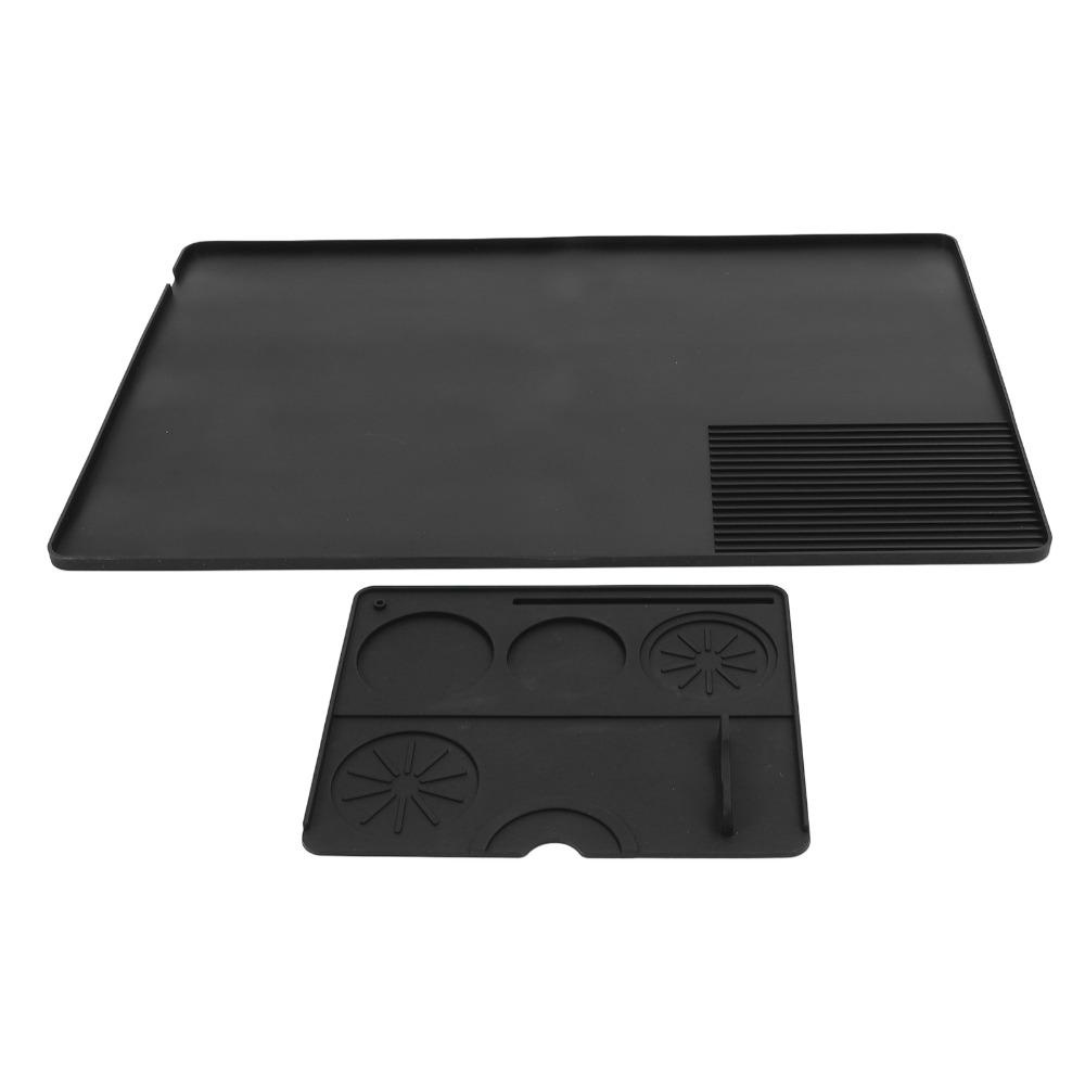 2pcs set Waterproof Coffee Bar Mat Heat Resistance Coffee Machine Mat Coffee Maker Mat Countertop