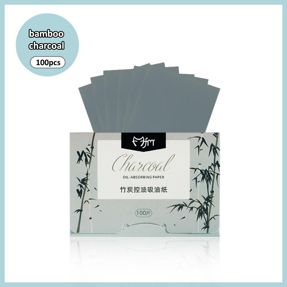 100 Sheets Natural Green Tea Facial Oil Absorbing Sheets Portable Lavender Face Blotting Paper Sleek Makeup Tools For Skin Care