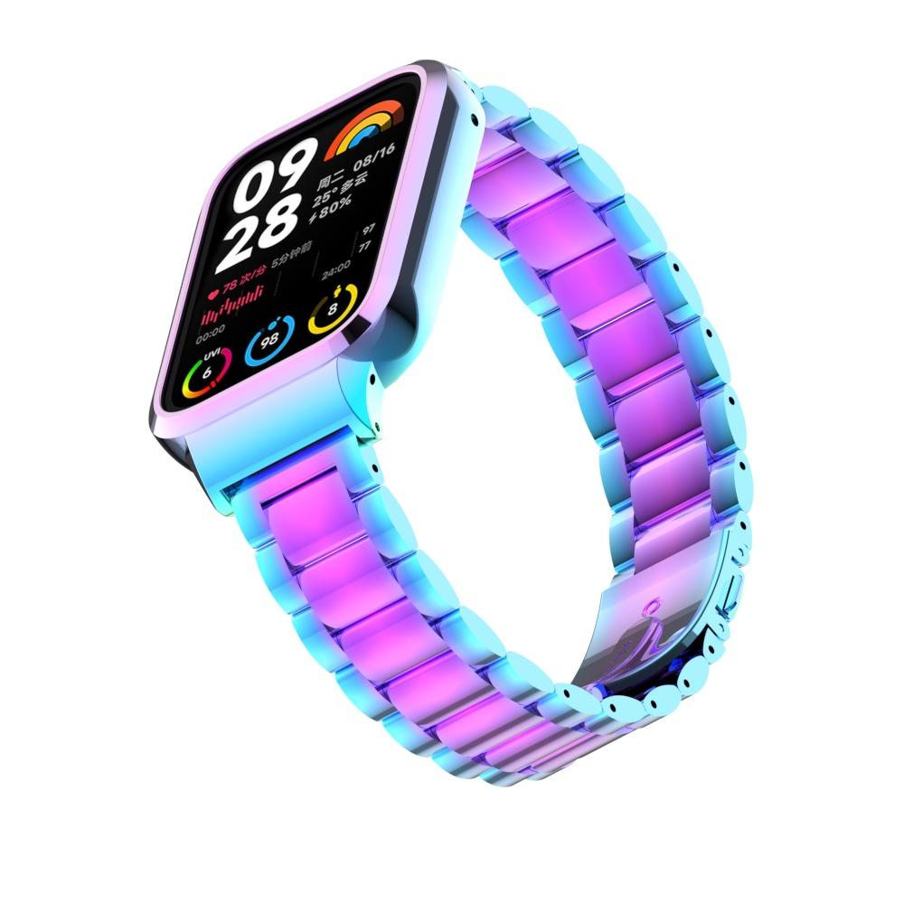 Für Xiaomi Mi Band 8 Pro Edelstahl-Uhrenarmband Metallarmband Gehäuse Schutzhülle für mi band 8 pro Armband Schutzabdeckung Rahmen