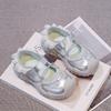 Summer Toddler Girls Breathable Mesh Sneakers Lace Decor Anti-Collision Non-Slip Sole for Daily School Outdoor WeaI