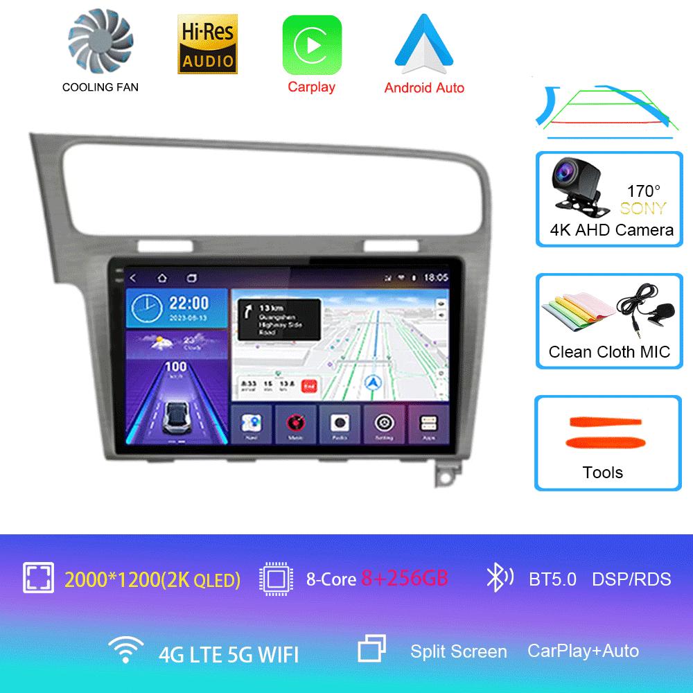 Car Radio Android 14 For Volkswagen VW Golf 7 MK7 GTI 2013-2020 Carplay HD Multimedia Auto Qualcomm GPS Stereo Video Player 2din