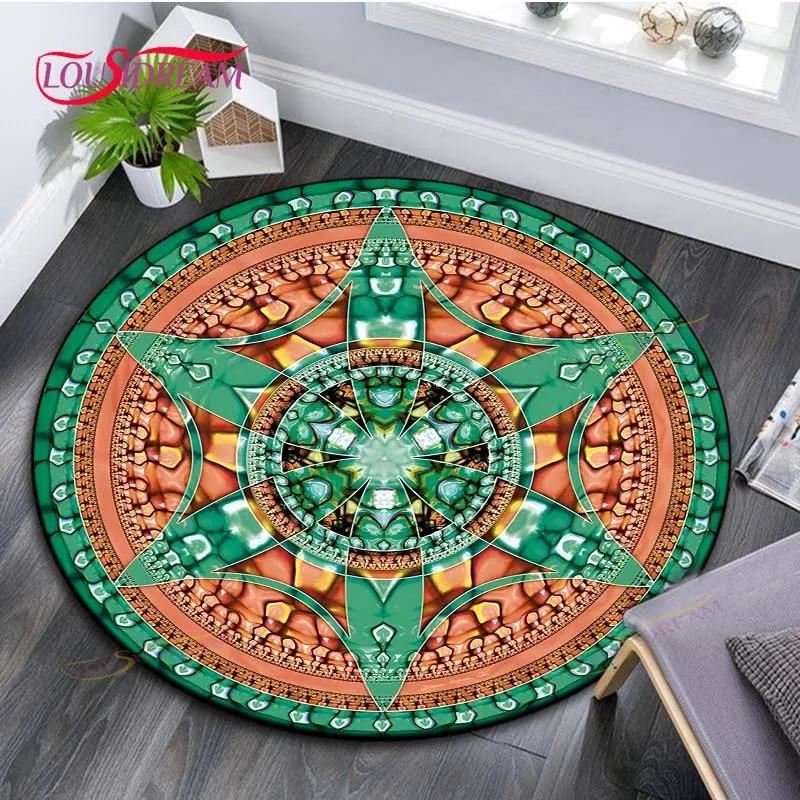 Cartoon Magische Cirkel Tapijt Huis Decoratief Rond Tapijt Zacht Mode Vloerkleden Slaapkamer Antislip Vloermat Stoelmat Boos Tapijt