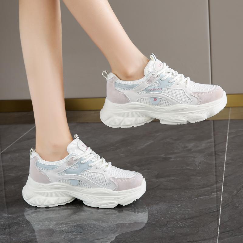Fashion CRLAYDK Summer Womens Chunky Sneakers Lightweight Tennis Walking Breathable Work Fashion Mesh Shoes Comfortable Casual Trainers