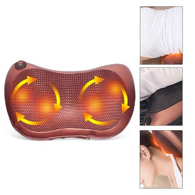 Heads Shiatsu Massage Cushion Home Car Back Pillow Cushions Waist Neck Cervical Electric Shiatsu EU