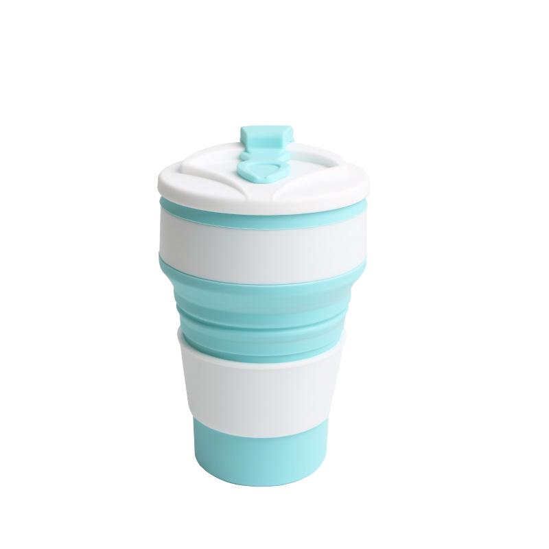 Collapsible Silicone Travel Mug, 500ML, Portable & Foldable Water and Coffee Cup