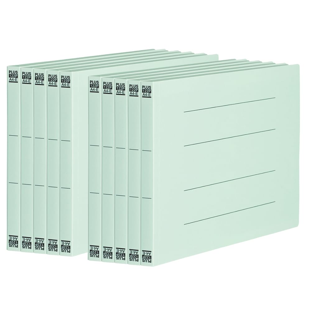 Plus PP Flat File A4 Horizontal Blue 10-pack NO.122P 98-355×10