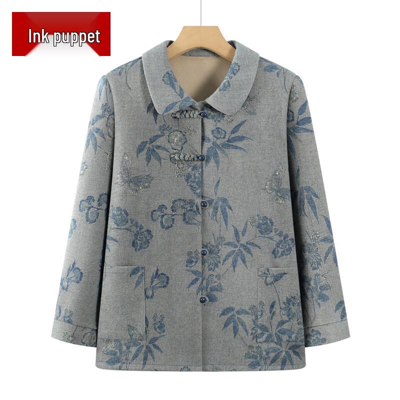 Moyou Women s Floral Long Sleeve Button-Up Shirt 4XL