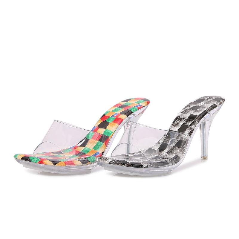 Transparent Crystal Heel Pvc Outer Sandals Summer High Heels Stiletto Open Toe Sandals Vacation Source