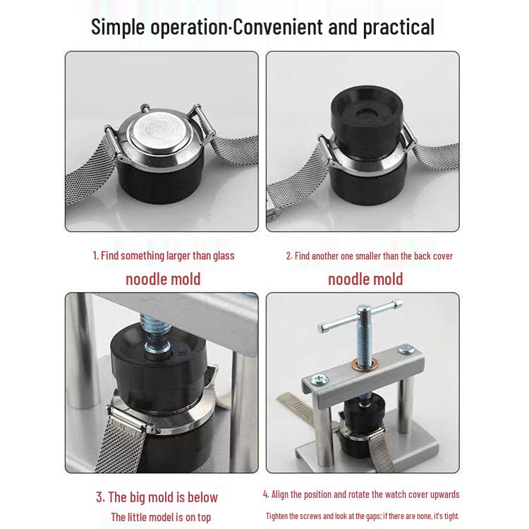 Taşınabilir Saat Tamir Kutusu ve Arka Kapak Pres Makinesi Aleti