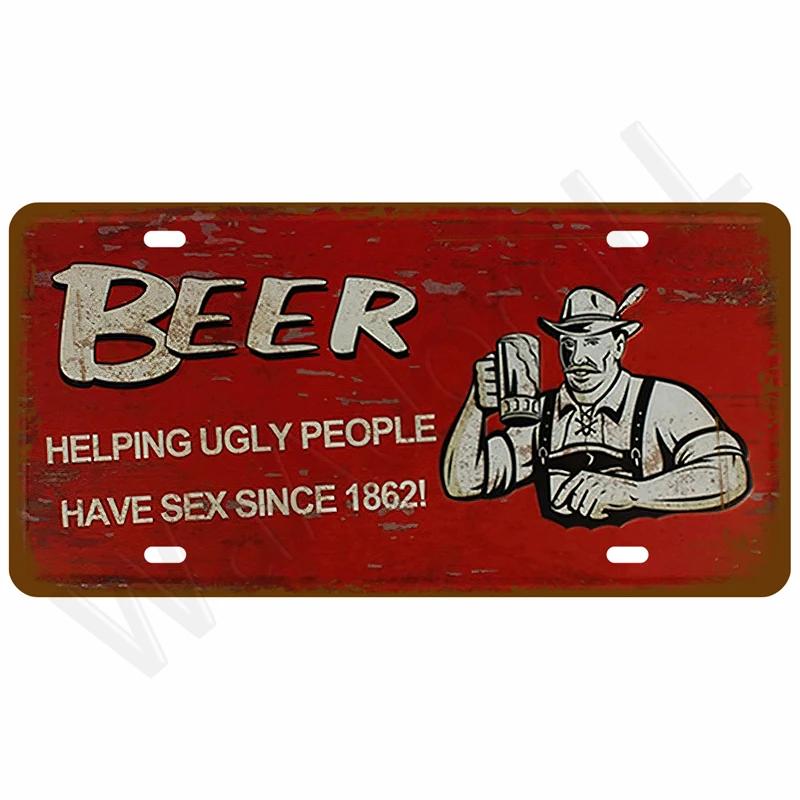 Vintage Metal Plate Tin Sign Plates Bar Retro Metal Sign Wall Art Mural Aesthetic Room Home Decor Items Poster Garage Decoration