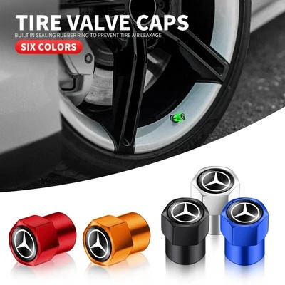 4Pcs Car Wheel Tire Valve Caps Cover Car Wheel Tire Stem Air Valve Caps For Mercedes Benz W124 W126 W140 W168 W169 W176 W220