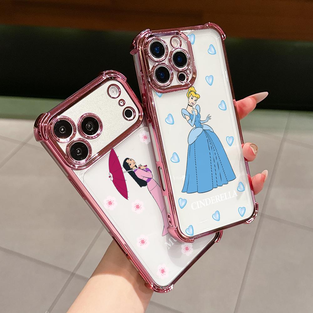 Beautiful Disney Princess Phone Case for Samsung Galaxy S26 S25 S24 S23 S22 S21 S20 FE Ultra Plus 5G Anti-drop Transparent Cover