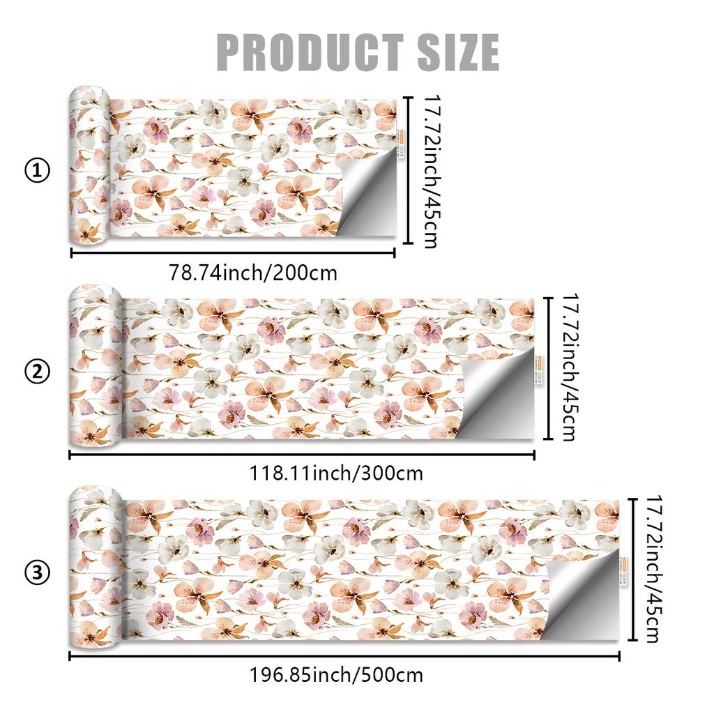 Thickened Wallpaper Self-Adhesive High-End Wall Decoration Flower Green Plant Wall Sticker Room Decoration