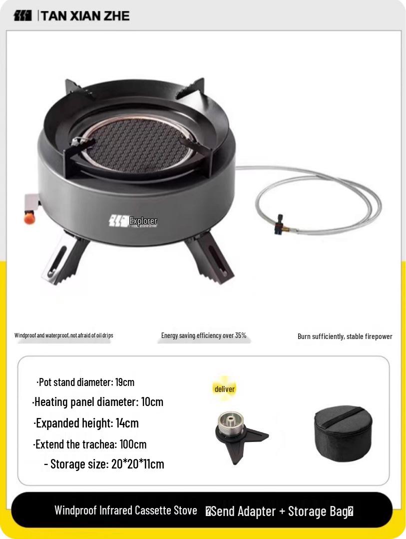 Portable Split-Type Camping Gas Stove for Outdoor Cooking