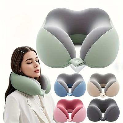 Memory Foam Travel Pillow U-Shaped for Airplane Car Office Nap Slow Rebound Neck Support Travel Pillow