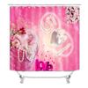 Valentine's Day Bathroom Bathing Waterproof Shower Curtain Home Entrance Doormat Bathtub 4Pcs Set Toilet Seat Cover Rugs Bath Non-Slip Floor Mat Love