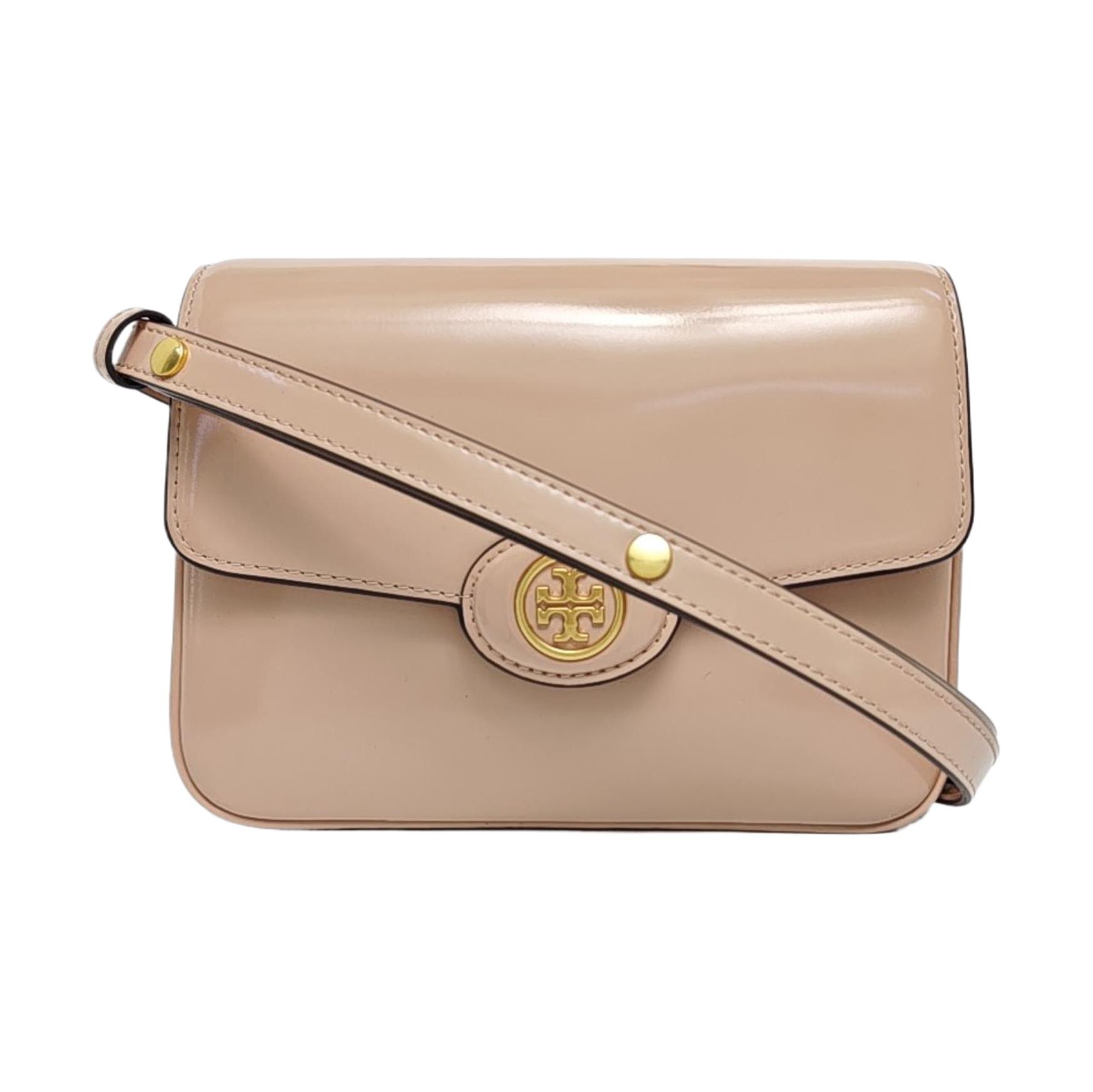[Pre-Owned] Robinson 21 Magnetic Flap Closure Adjustable Shoulder Strap Patent Leather Crossbody Bag - Excellent #5EXPSK ONE SIZE