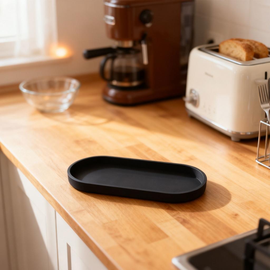 Dishwasher Safe Countertop Organizer Silicone Bathroom Tray Soap Dispenser