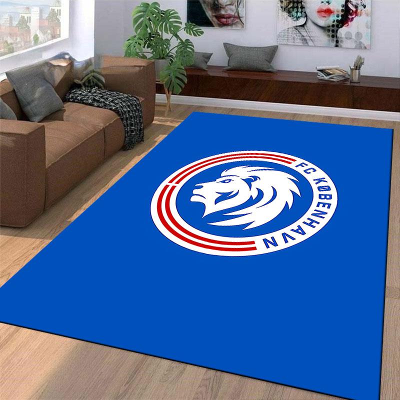 Blue Lion Emblem Carpet Design Suitable As a Non-slip Mat for the Living Room or Bedroom Sofa
