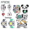 Kupfer Metall Leuchtender Mond Uhr Perlen Komponenten Armband Hohe Qualität Feiner Schmuck Entworfen Für Charm Perlen Komponenten Plata Originale Marke Perle