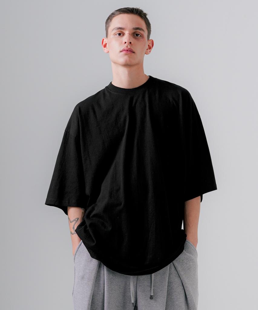 EZKATON 20S Pigment Short Sleeve T-Shirt Black Shst6770
