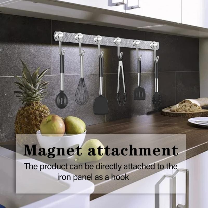 Magnetic Hooks 8/16 Pcs 30 Lb Neodymium Magnet Hooks Magnetic Hooks for Fridge Magnet Strong Magnet Hooks for Workplace Kitchen