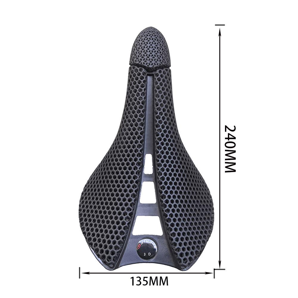 3D Printing Carbon Fiber Bicycle Saddle Ultralight Hollow Seat Comfortable Breathable Honeycomb Cushion for Mountain Road Bikes