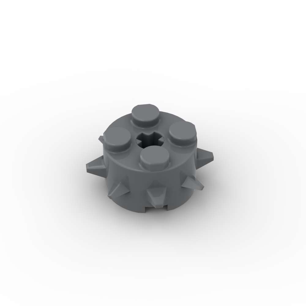 MOC 10PCS 27266 Round 2x2 With Spikes Building Blocks Set With Axle Hole House Castle Particle Idea Toys Children Birthday Gifts