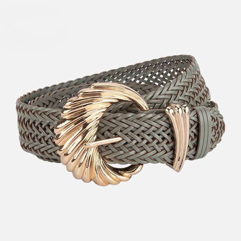 

Корейская версия ретро простого белого плетеного бумажного женского ремня 115cm