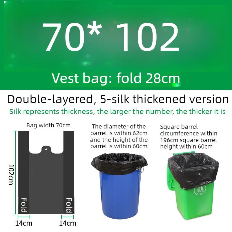 50pcs Extra Large & Thick Black Garbage Bags for Sanitation and Hotels, Commercial Large Garbage Bags