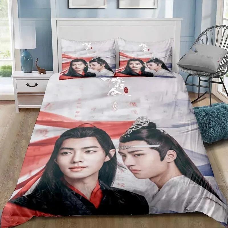 The Untamed Xiao Zhan Wang Yi Bo Bedding Set Single Twin Full Queen King Size Bed Set for Adult Kid Bedroom