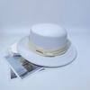New Top Hat French Retro British Flat-top Woolen Hat Women's Autumn and Winter Fashion Versatile Temperament Felt Hat Men