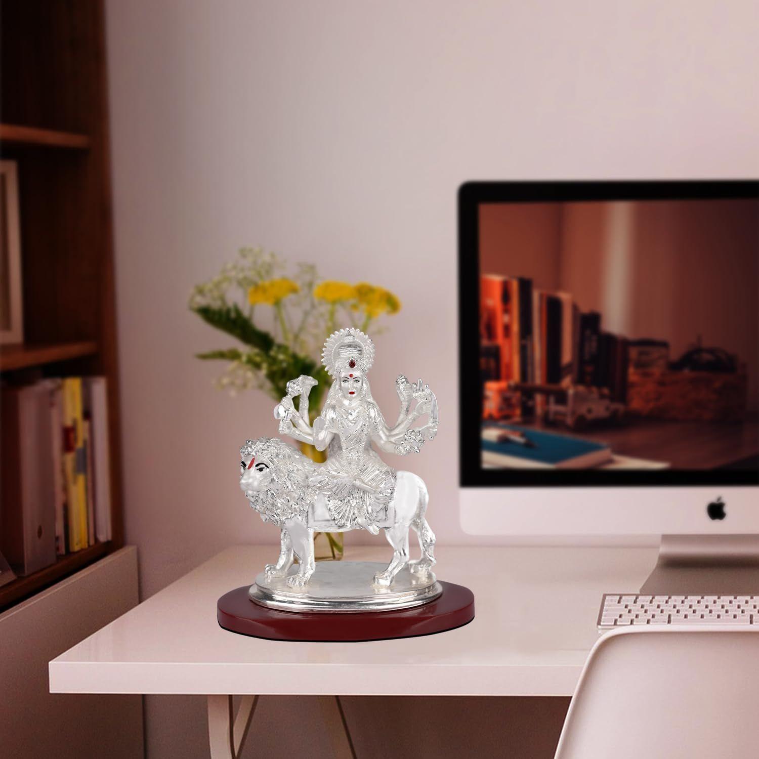 

Идол Дурги Маа для домашнего декора, статуэтка Дурги МАТЫ на льве, Амбе Рани Мурти для комнаты для пуджи, фестивальный подарок, фигурка МАТЫ Рани