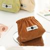 Makeup Bag Mini Cosmetic Bag Corduroy Leaf Spring Bag Fashion Lipstick Storage Bag  Change Storage