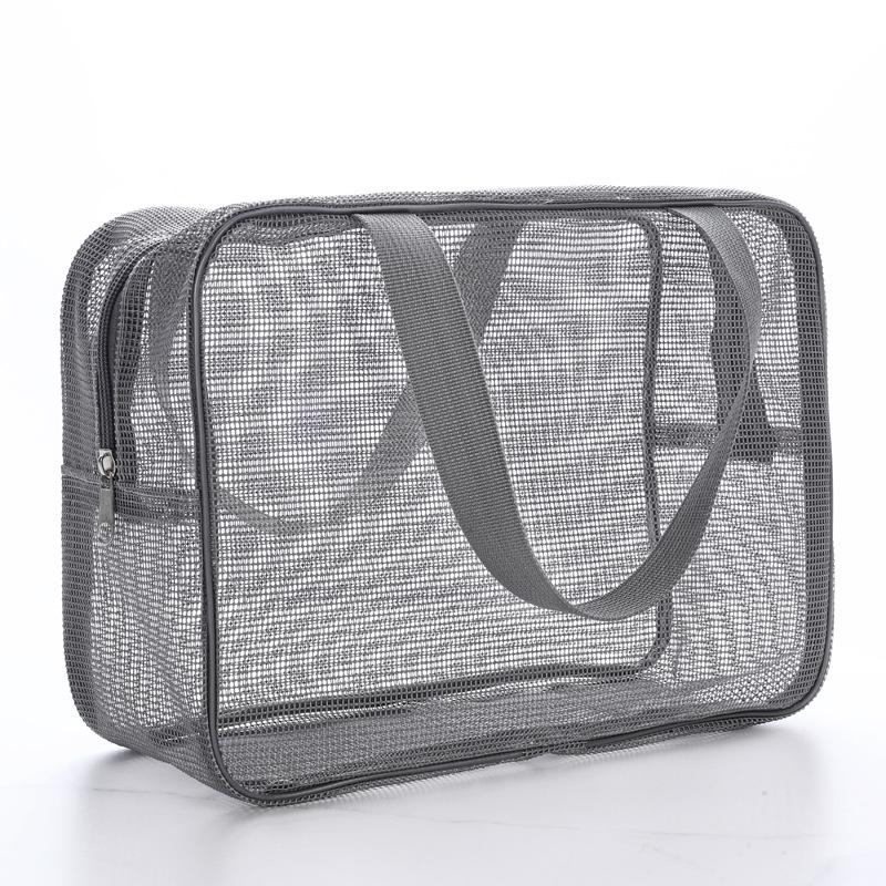 

Large Capacity Portable Toiletry Storage Bag Mesh Simple Breathable Shower Box Cosmetics Storage Bag Multifunctional Shower Bag 25 X11X16CM