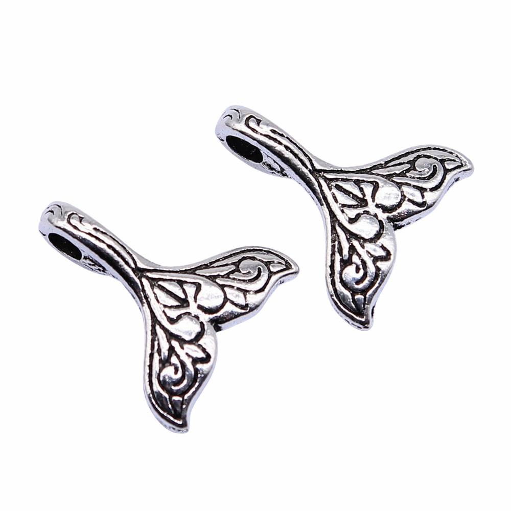 Mermaid Tail Charms Alloy Pendants For Ocean Themed Jewelry Making