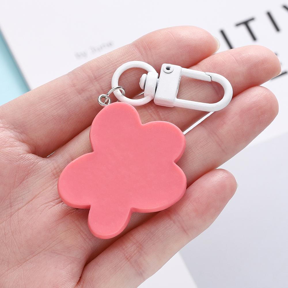 1pc Flower Keychain Cute Mini Resin Floral Keyring Colorful Pendant for Keychain Bag Decoration Accessories
