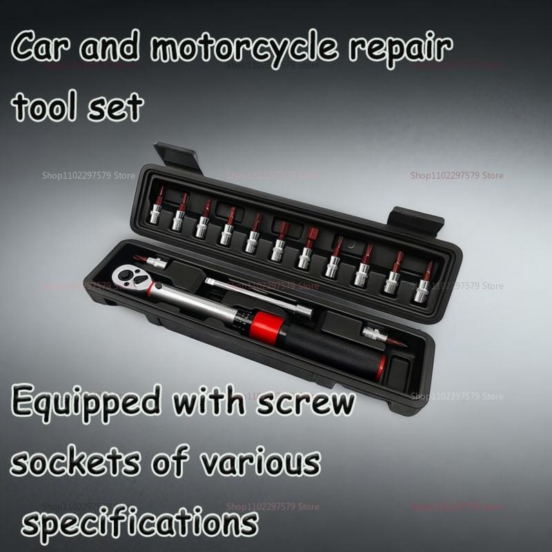 Bicycle Torque Wrench Set 2-24Nm Adjustable Spark Plug Tool Kit for Auto Motorcycle Bike Repair Essential Wrench Accessories