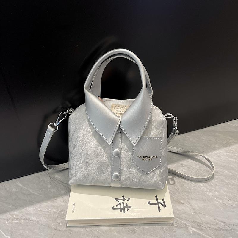 Summer fashion commuter small bag women's solid color texture women's messenger bag shoulder handbag