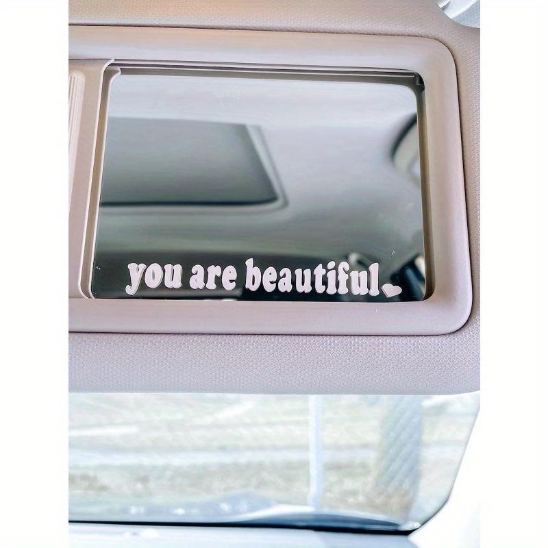 Letter Graphic Car Rearview Mirror Sticker