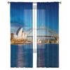 Sydney Harbour New South Wales Australia Chiffon Sheer Curtains for Living Room Bedroom Decoration Window Voiles Tulle Curtain