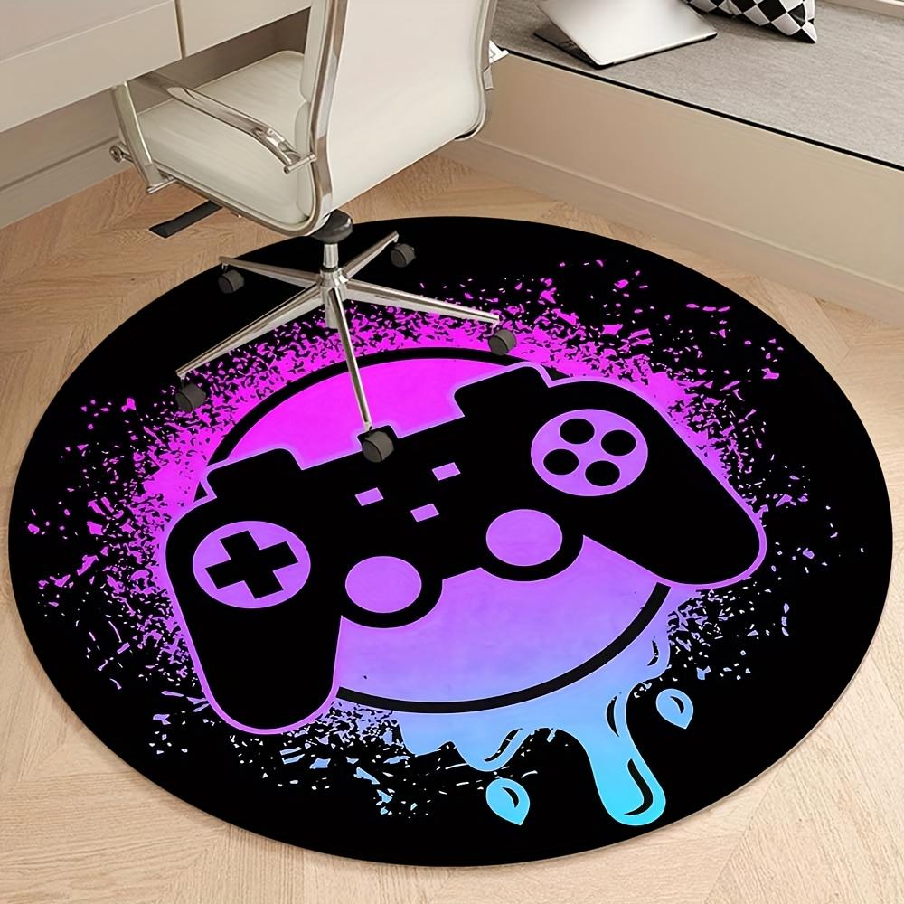

Game Controller Pattern Round Area Rug, Non Slip Office Chair Mat for Home Decor Decorative Floor Carpet for Living Room Bedroom Diameter 60cm