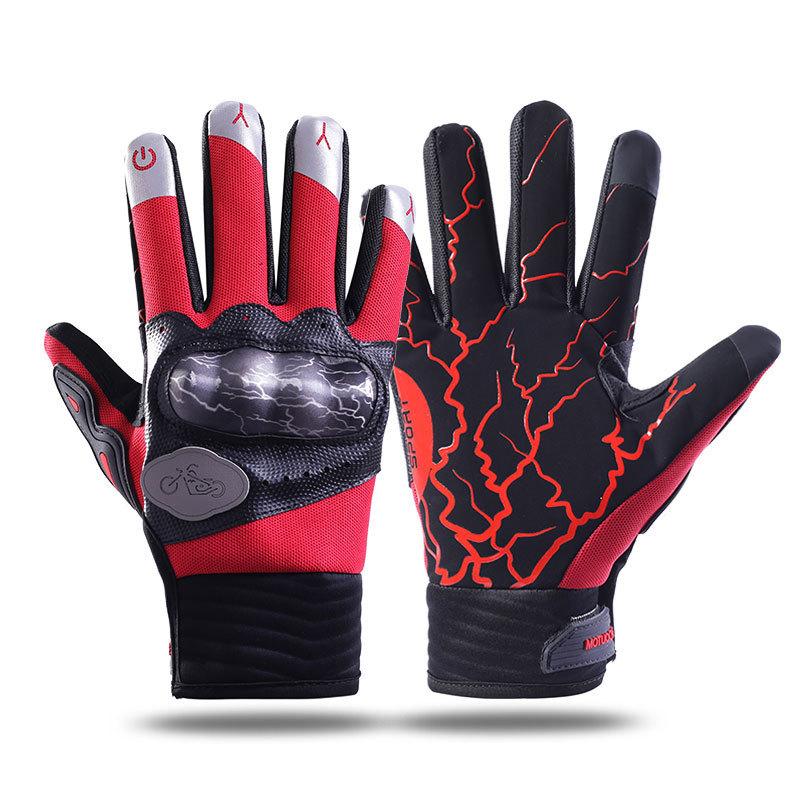 Cycling Gloves Four Seasons Men's Outdoor Sports Motorcycle Case Touch Screen Off Road Palm Protection Shock Absorbing and Anti Slip Gloves